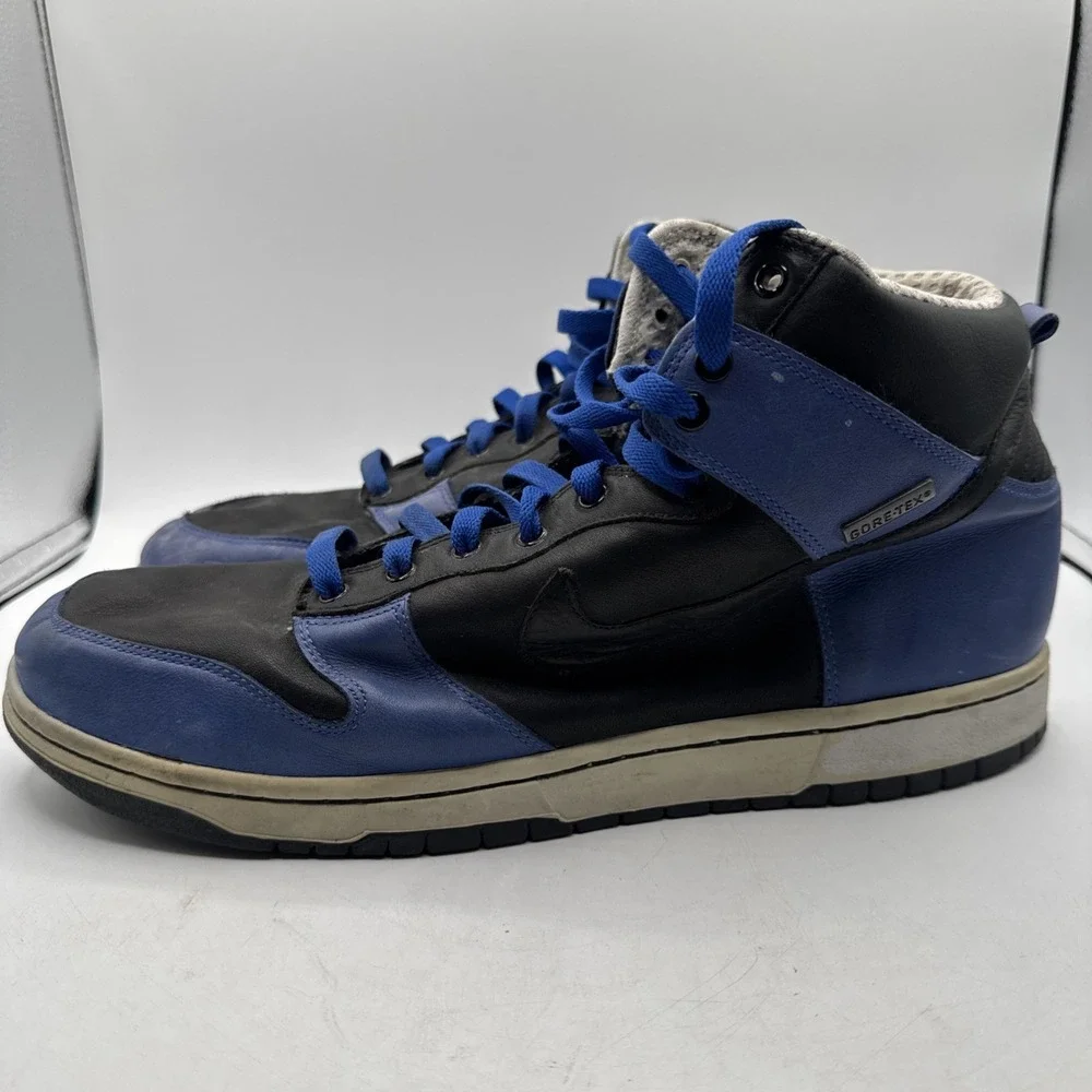 VTG 2007 NIKE DUNK HIGH PREMIUM GORTEX Blue Black (317171-401) - SIZE 13 - Used